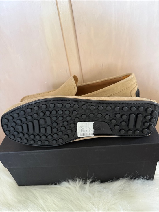 Hugo Boss 13 Grady_Moccasins Men’s Suede Slip-On Loafers in Beige main image 11
